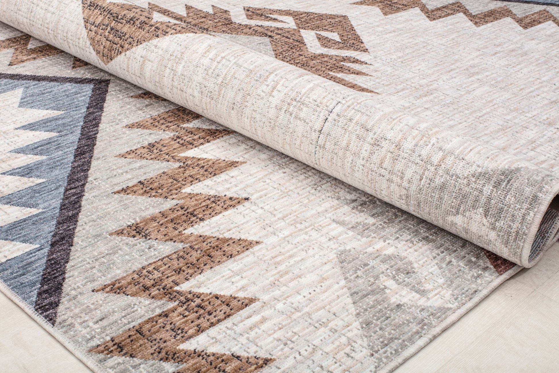 Boho Southwestern Aztec Rug - Earthy Tones with Tribal Motifs