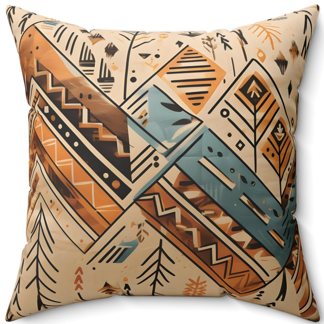 Earth Tones Boho Tribal Pillow