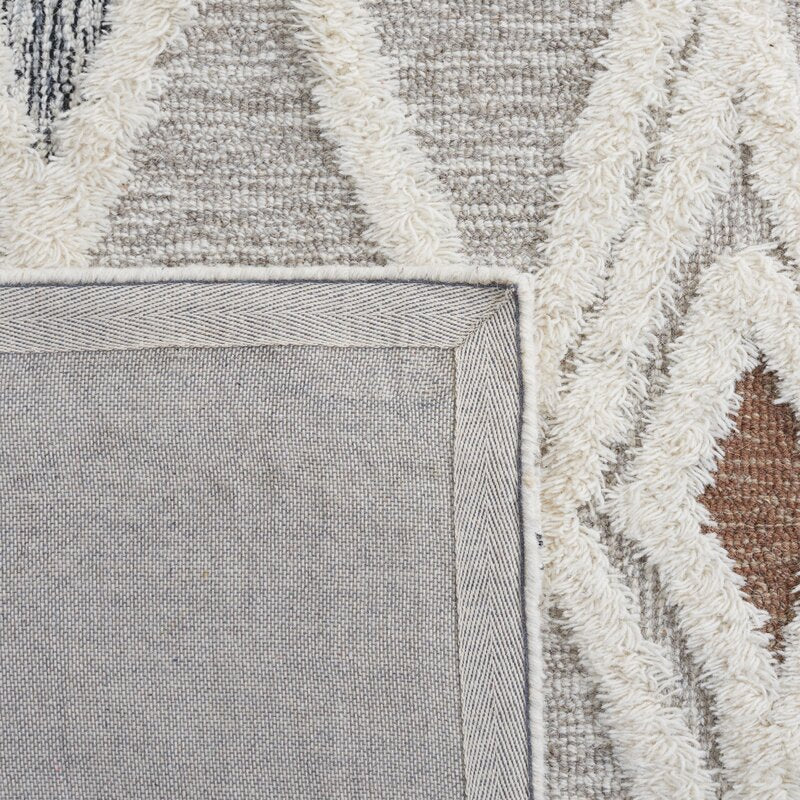 Modern Boho Diamond Shag Area Rug