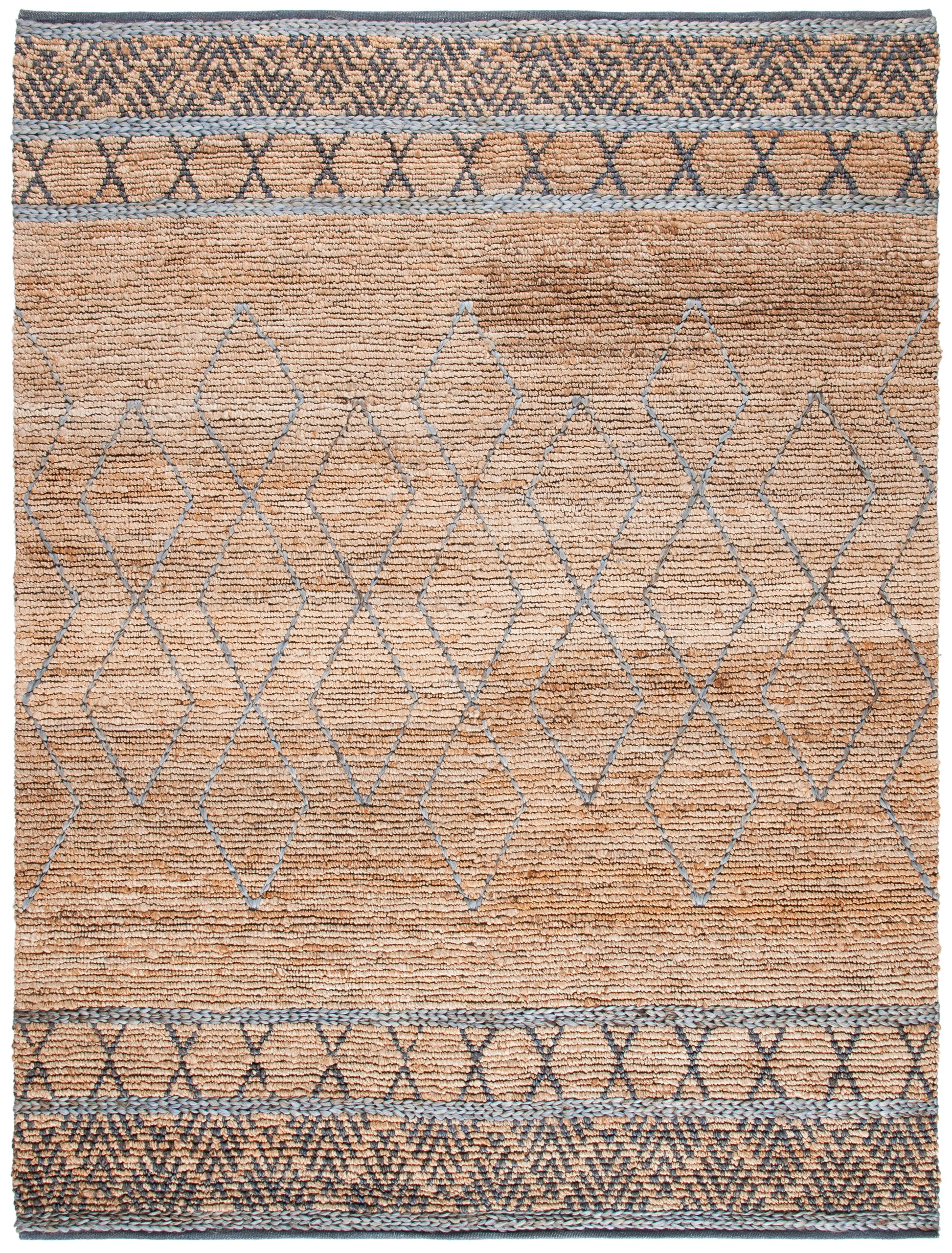 Boho Rustic Charm Rug - Natural Soft Sisal & Jute in Beige/Grey