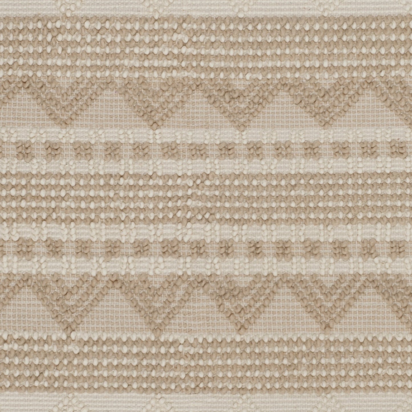 Minimalist Boho Pattern Rug - Ivory and Beige Geometric Design