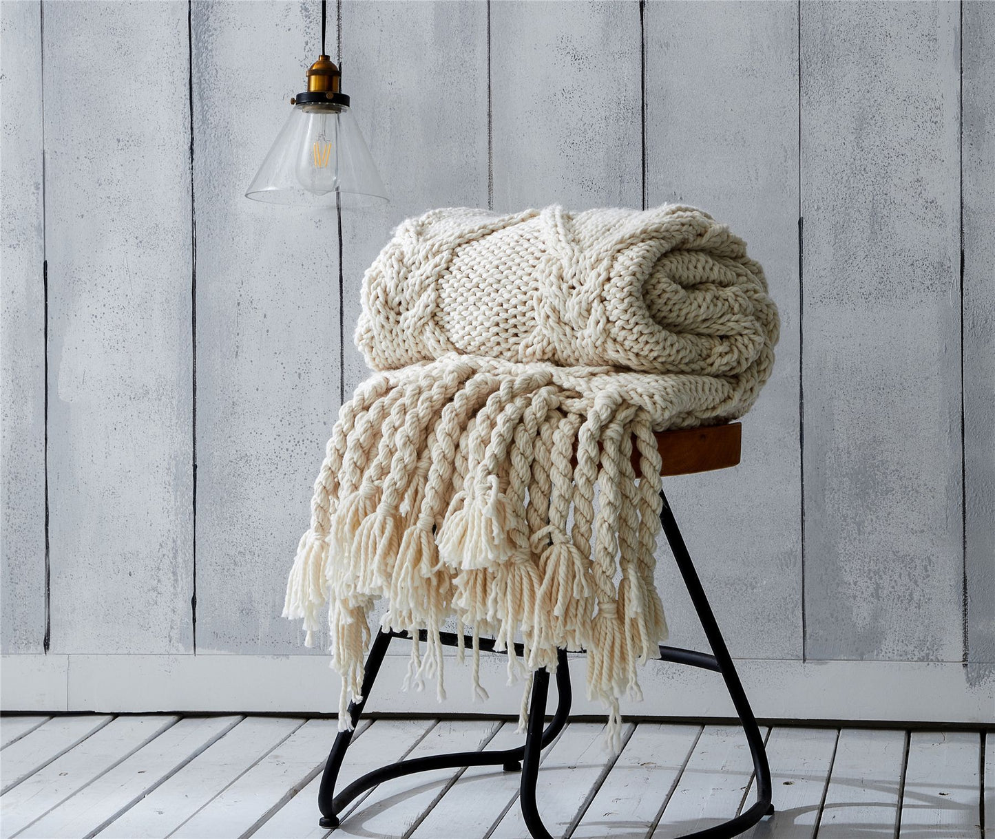 Handmade Knitting Woven Soft Blanket