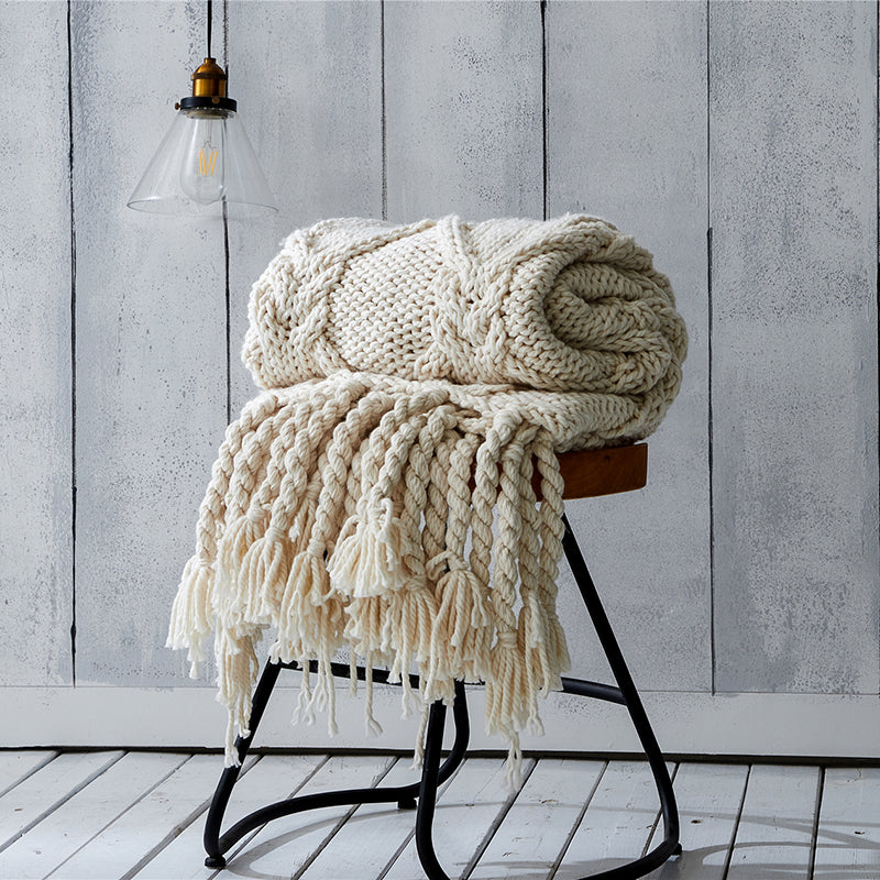 Handmade Knitting Woven Soft Blanket