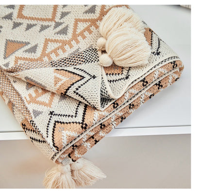 Ethnic Style Living Room Sofa Knitted Blanket