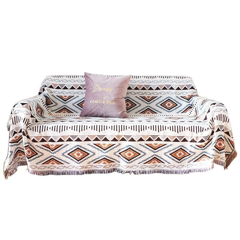 Geometric Pattern Double-Sided Use Sofa Blanket