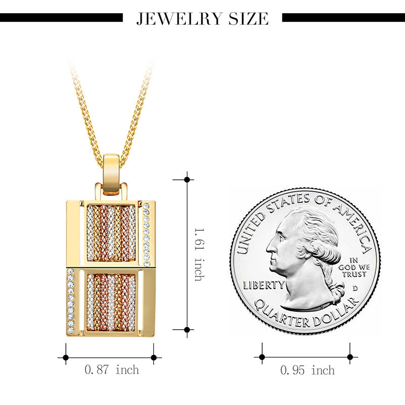 Exquisite Square Alloy Two-Piece Jewelry Set 