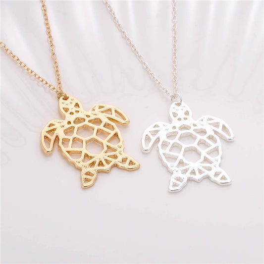 Elegant Hollow Turtle Necklace